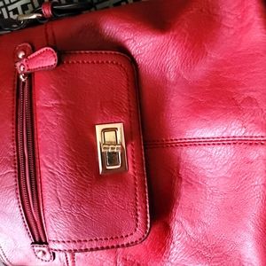 FIORETTI ---Leather, Burgundy purse EUC